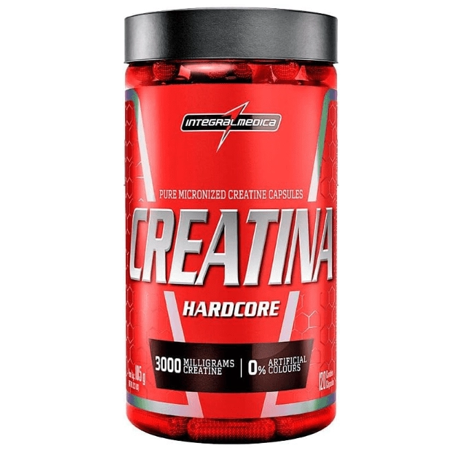 Creatina Hardcore, 120 Cápsulas, Integralmedica