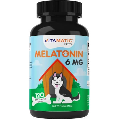 Melatonina Para Cães, 6mg, 120 Comprimidos, Vitamatic