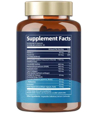 Liposomal, Glucosamina Condroitina com MSM e Colágeno 3000mg, 120 Cápsulas, Totaria Health