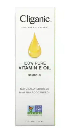 Óleo de Vitamina E 100% Puro, 30ml, Cliganic
