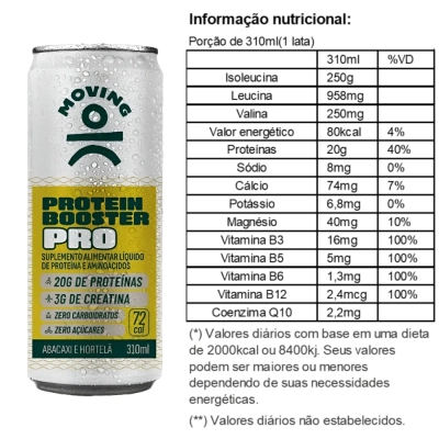 Bebida Protein Booster Pro, Sabores, 3 Unidades 310ml  Cada - Moving