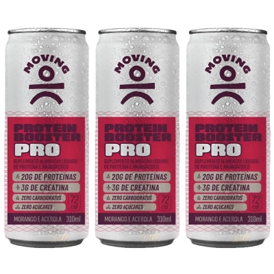 Bebida Protein Booster Pro, Sabores, 3 Unidades 310ml  Cada - Moving