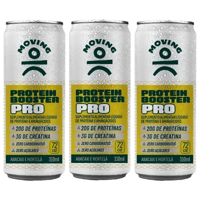 Bebida Protein Booster Pro, Sabores, 3 Unidades 310ml  Cada - Moving