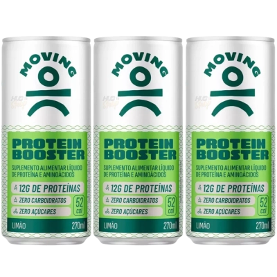Bebida Protein Booster Pro, Sabores, 3 Unidades 270ml - Moving