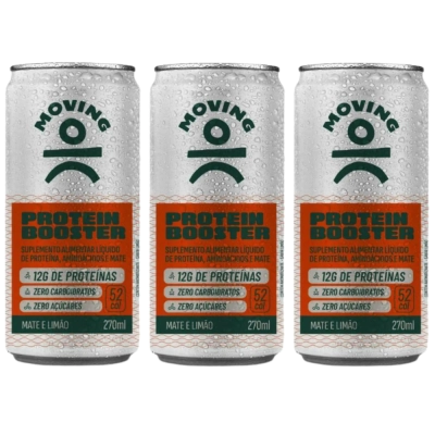 Bebida Protein Booster Pro, Sabores, 3 Unidades 270ml - Moving