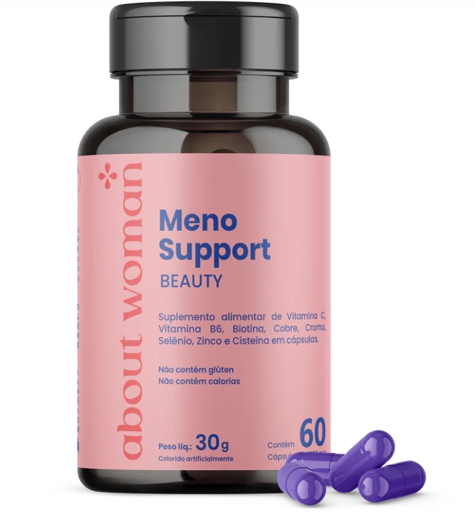 Meno Support Beauty, Nutrição e Revitalização da Beleza, 60 Cápsulas, About Woman
