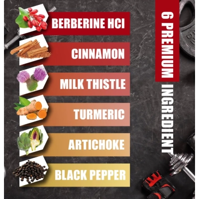 Berberina com Canela do Ceilão, Cúrcuma, Alcachofra e Pimenta, 150 Cápsulas, BMVINVOL 