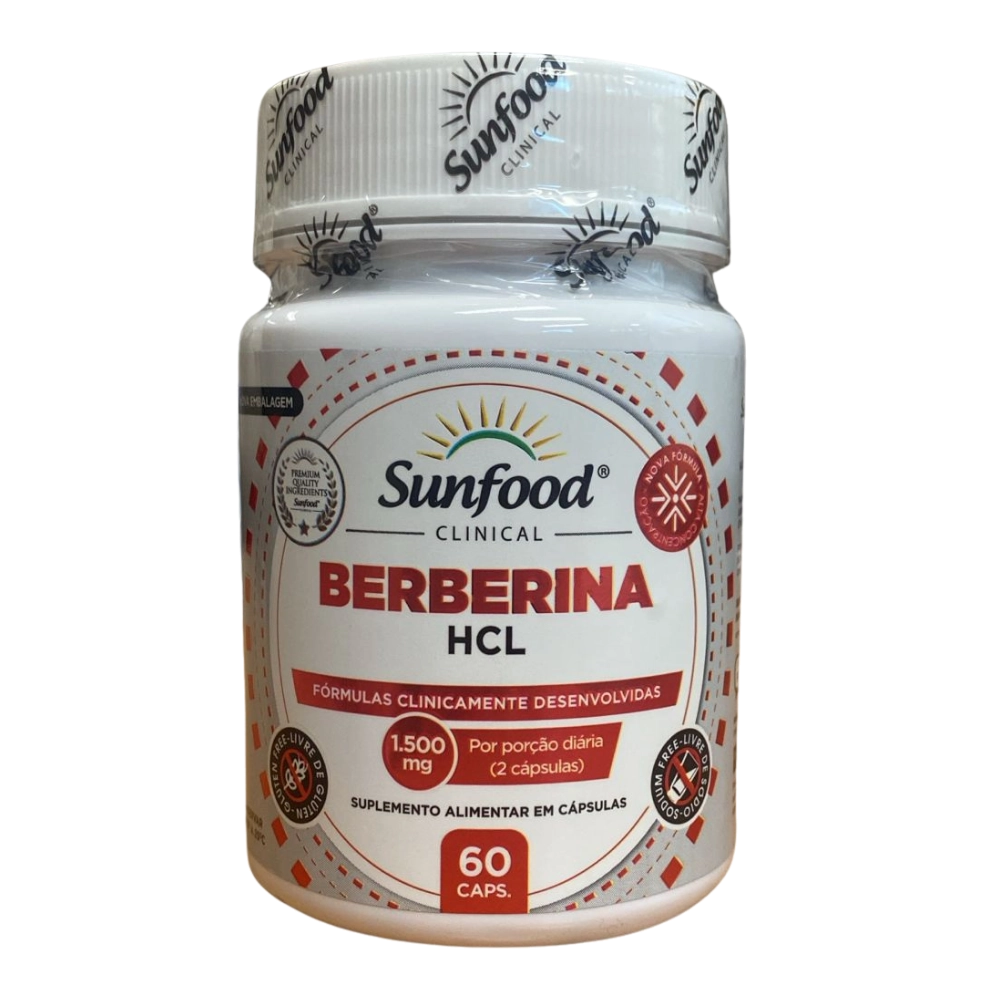 Berberina HCL 1500mg, 60 Cápsulas, Sunfood