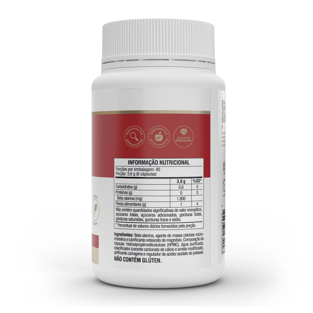 Beta Alanina- 240 Cápsulas, 500mg - Vitafor