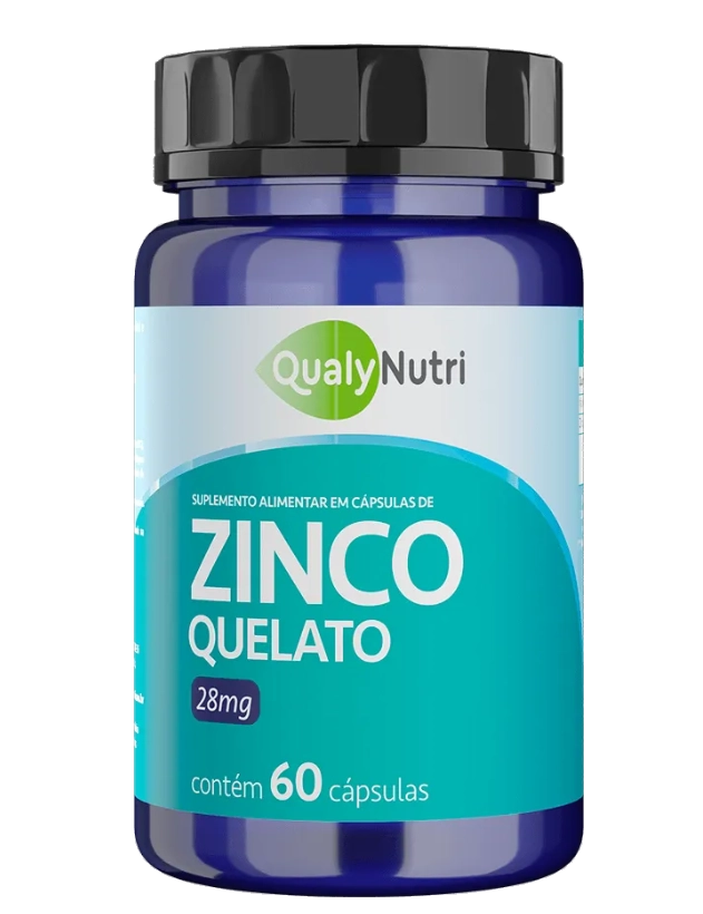 Zinco Quelato 28mg, 60 Cápsulas, QualyNutri
