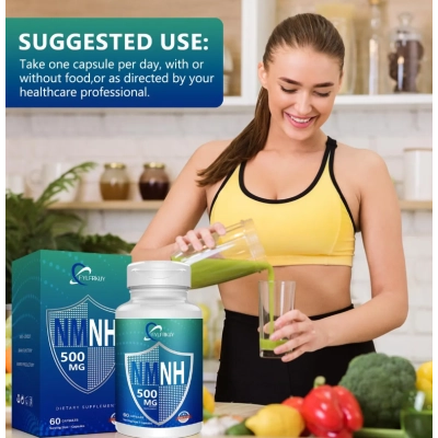 NMNH 500mg, Mononucleotídeo de Diidronicotinamida, 60 Cápsulas, Fylfruy