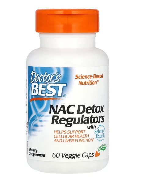 NAC, Detox com Seleno Excell, 60 Cápsulas, Doctor's Best