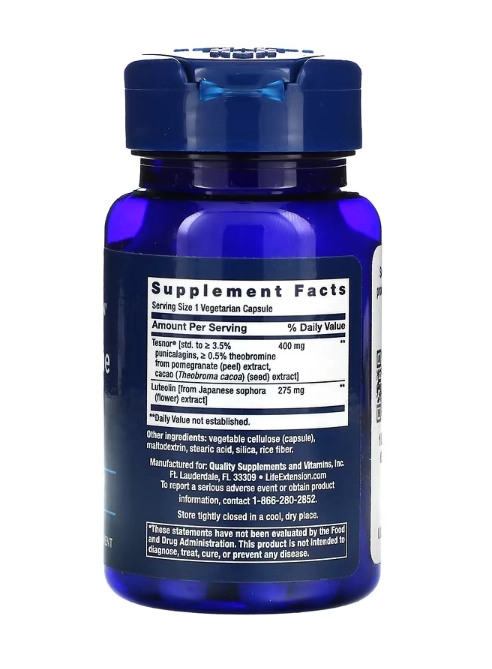 Testosterona Elite, 400mg, 30 Cápsulas, Life Extension