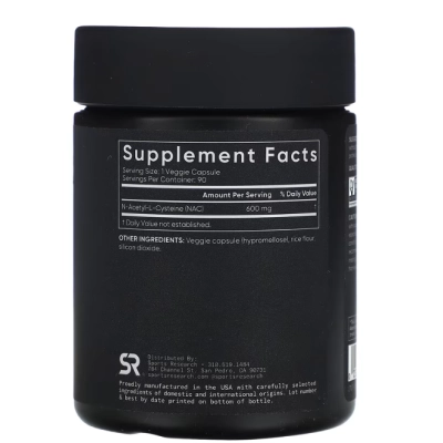 NAC, N-Acetil-Cisteína 600mg, 90 Cápsulas, Sports Research
