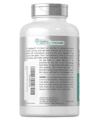 Multi Collagen Protein 2000mg, Tipos I, II, III, V, X, 180 Cápsulas, Horbaach