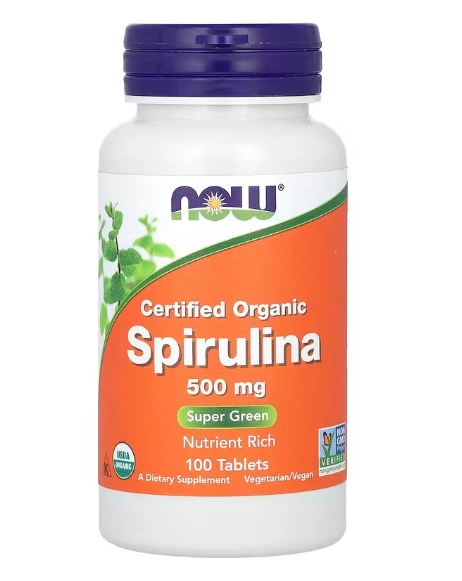 Spirulina, 500mg, 100 Tablets, Now