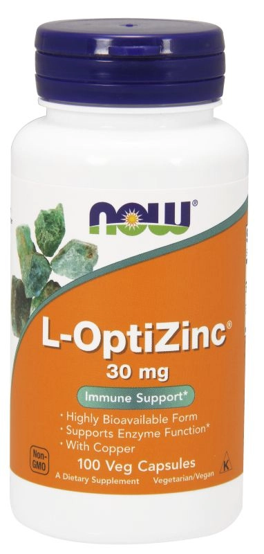 L-OptiZinc, 30mg, 100 Cápsulas, Now