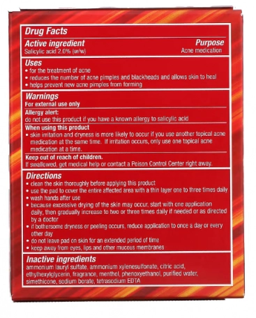 Maximum, Para tratamento da acne,  90 almofadas de toque suave sem álcool, Stridex