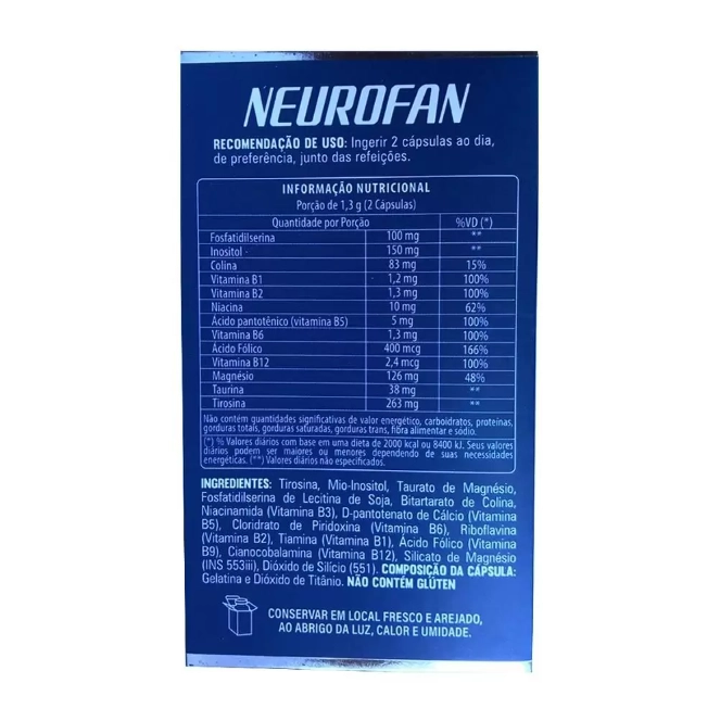 Neurofan (Fosfatidilserina), 670mg, 60 Cápsulas, Flora Nativa
