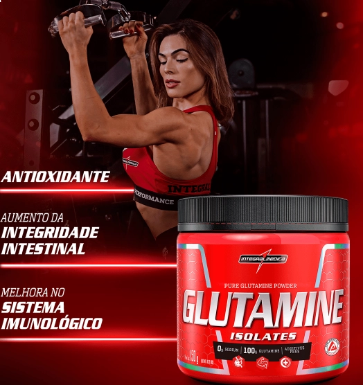 Glutamina Isolates, 150g em Pó, Sabor Neutro, Integralmedica
