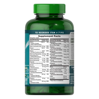 ABC Plus Senior Multi, Multivitamínico para Energia e Vitalidade 50+, 240 Caplets, Puritan’s Pride