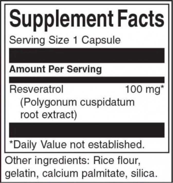 Resveratrol, 100mg, 30 Cápsulas, Swanson
