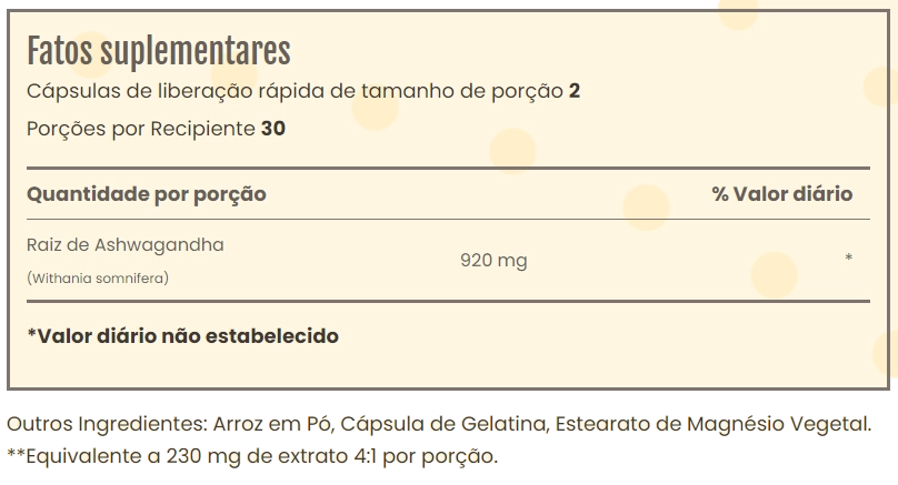 Ashwagandha, Super Concentrado, 920mg, 60 Cápsulas, Sundance