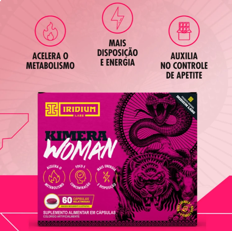 Termogênico Kimera Woman, 60 Cápsulas, Iridium Labs