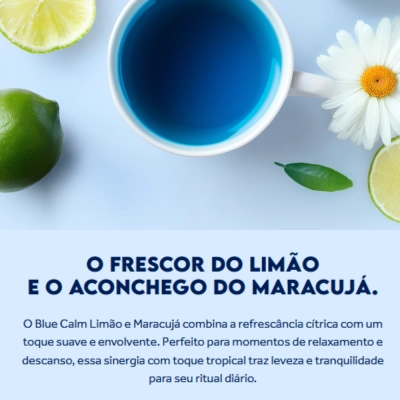 Blue Calm Magnesium Supplement, Sabor Limão e Maracujá, 350g - PuraVida