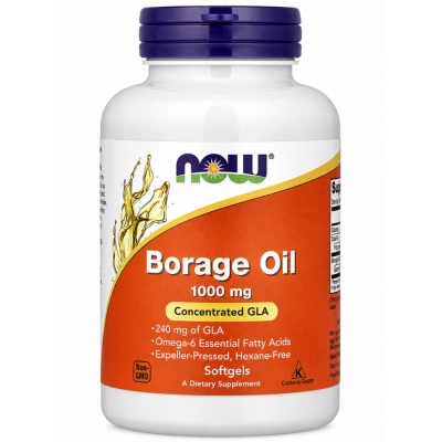 Borage Oil, Óleo de Borragem 1000mg, Cápsulas Opções, Now