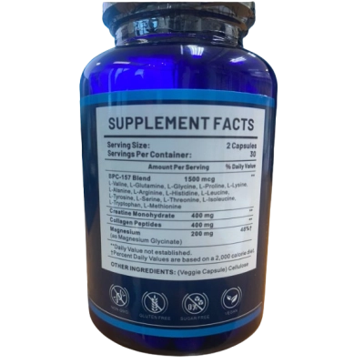 BP-157 Peptídeo 1000mg, Regeneração Muscular e Articular, 60 Cápsulas, Rhythys