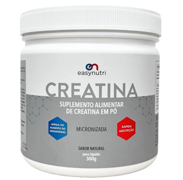 Creatina Monohidratada 100% Pura, 300g, Easy Nutri