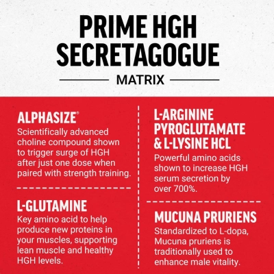 Prime HGH 3400mg, Fórmula Avançada para Suporte à Recuperação, Performance e Bem-Estar, 75 Cápsulas, Force Factor