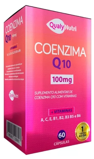 Coenzima Q10 Com Vitaminas, 100mg, 60 Cápsulas, QualyNutri