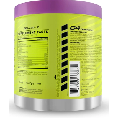 Pré-Treino C4 com Creatina, Beta-Alanina, Citrulina, Cafeína e Óxido Nítrico, Sabores, 50 Doses, Cellucor