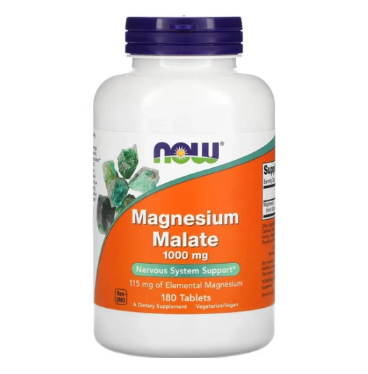 Malato de Magnésio, 1.000 mg, 180 Comprimidos, Now