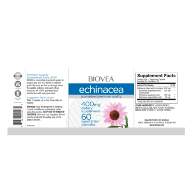Echinacea 400mg, 60 Cápsulas, Biovea