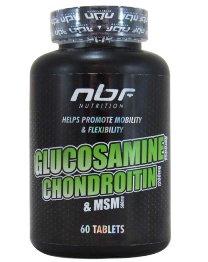 Glucosamina 1500mg, Condroitina 1200mg, com Msm, Saúde das Articulações, 60 Comprimidos, NBF Nutrition