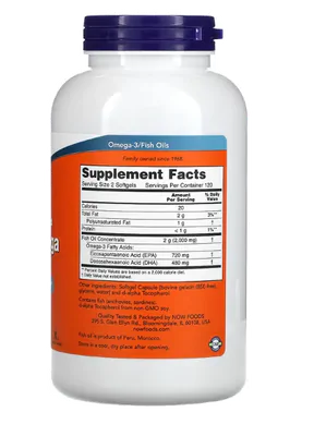 Super Ômega EPA, 720 EPA/480 DHA, 240 Cápsulas, Now