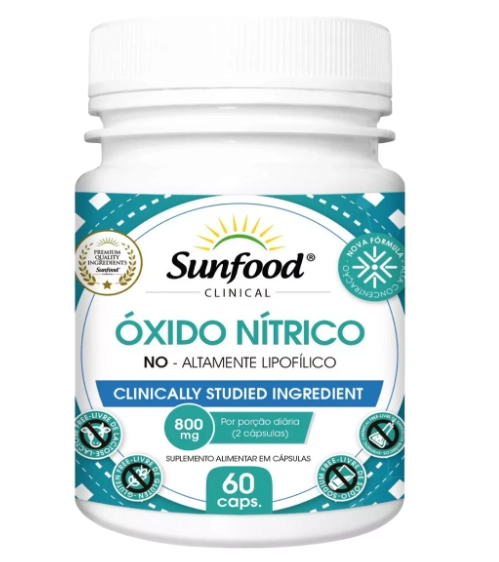 Óxido Nítrico, 800mg, 60 Capsulas, Sunfood