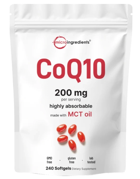 Coenzima CoQ10 200mg, 240 Cápsulas, Micro Ingredients