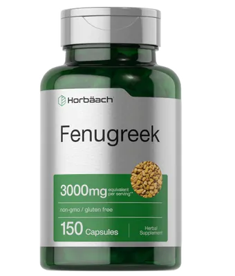 Fenugreek, Feno Grego 3000mg, 150 Cápsulas, Horbaach