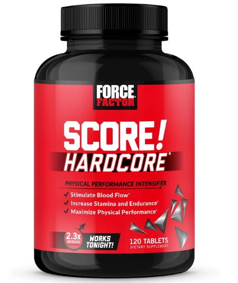  Score! Hardcore Nitric Oxide, Reforço de óxido nítrico para Homens, 120 Comprimidos, Force Factor