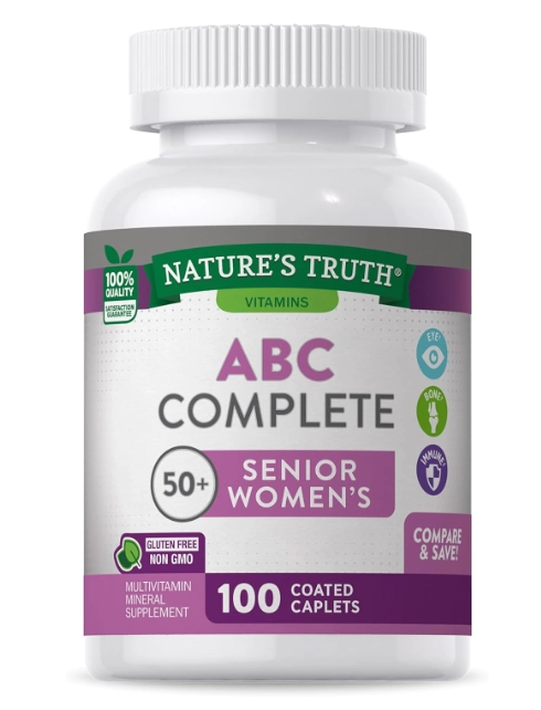 Multivitamínico Feminino 50+, 100 Cápsulas, Nature's Truth