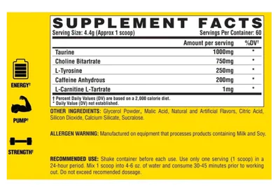 Lipo6 Black Training, Sabor Tropical, 264g, Nutrex