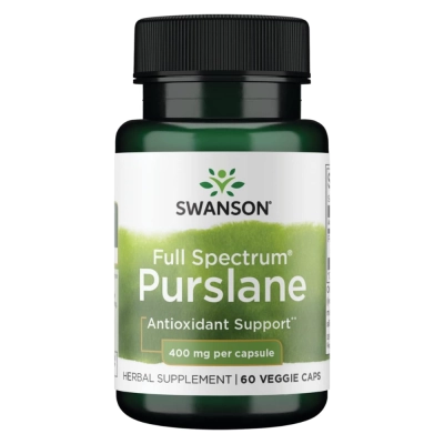 Purslane 400mg, Antioxidantes Naturais, Saúde do Coração e Bem-Estar, 60 Cápsulas, Swanson