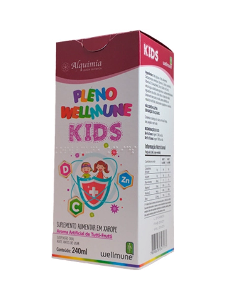 Pleno Wellmune Kids, Fortalecimento Sistema Imunológico, 240ml, Alquimia