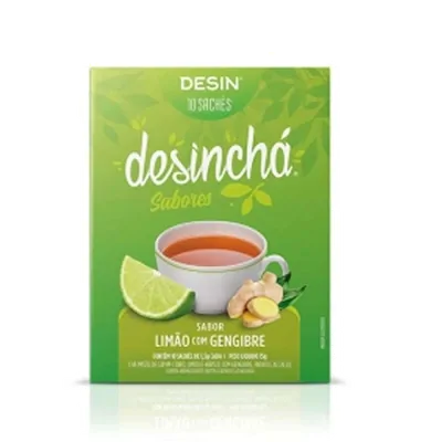Desinchá, Sabor Limão com Gengibre, 10 Sachês