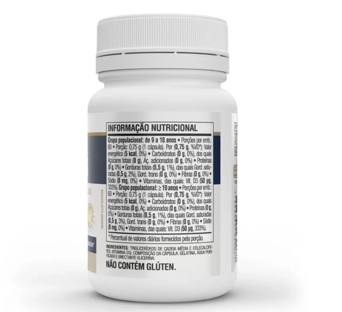 Vitamina D3, 2000UI, 60 Cápsulas, Vitafor