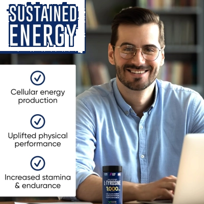 L-Tirosina 1000mg, Foco, Clareza Mental e Energia no Dia a Dia, 150 Cápsulas, Alpha Flow